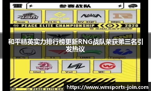 和平精英实力排行榜更新RNG战队荣获第三名引发热议